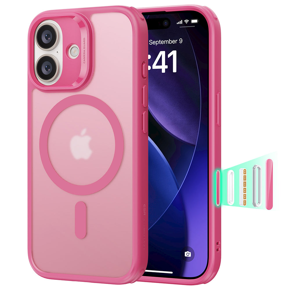 Funda MagSafe para Apple iPhone 17, ESR, Classic Hybrid, Rosa Satinado