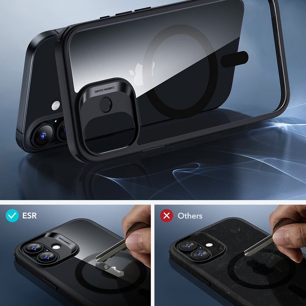 Funda MagSafe para Apple iPhone 17, ESR, Classic Hybrid, Negra Transparente
