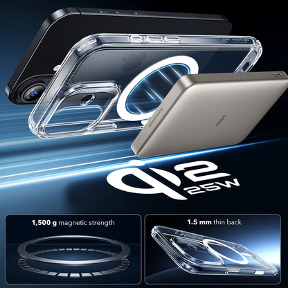 Funda MagSafe para Apple iPhone 17, ESR, Classic Hybrid, Transparente