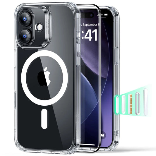 Funda MagSafe para Apple iPhone 17, ESR, Classic Hybrid con Protector de Pantalla, Transparente