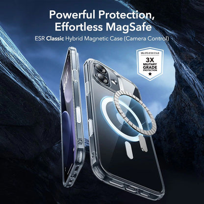 Funda MagSafe para Apple iPhone 17, ESR, Classic Hybrid con Protector de Pantalla, Transparente