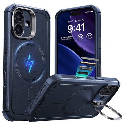 Funda MagSafe para Apple iPhone 17, ESR, Cyber Armor Kickstand, Azul