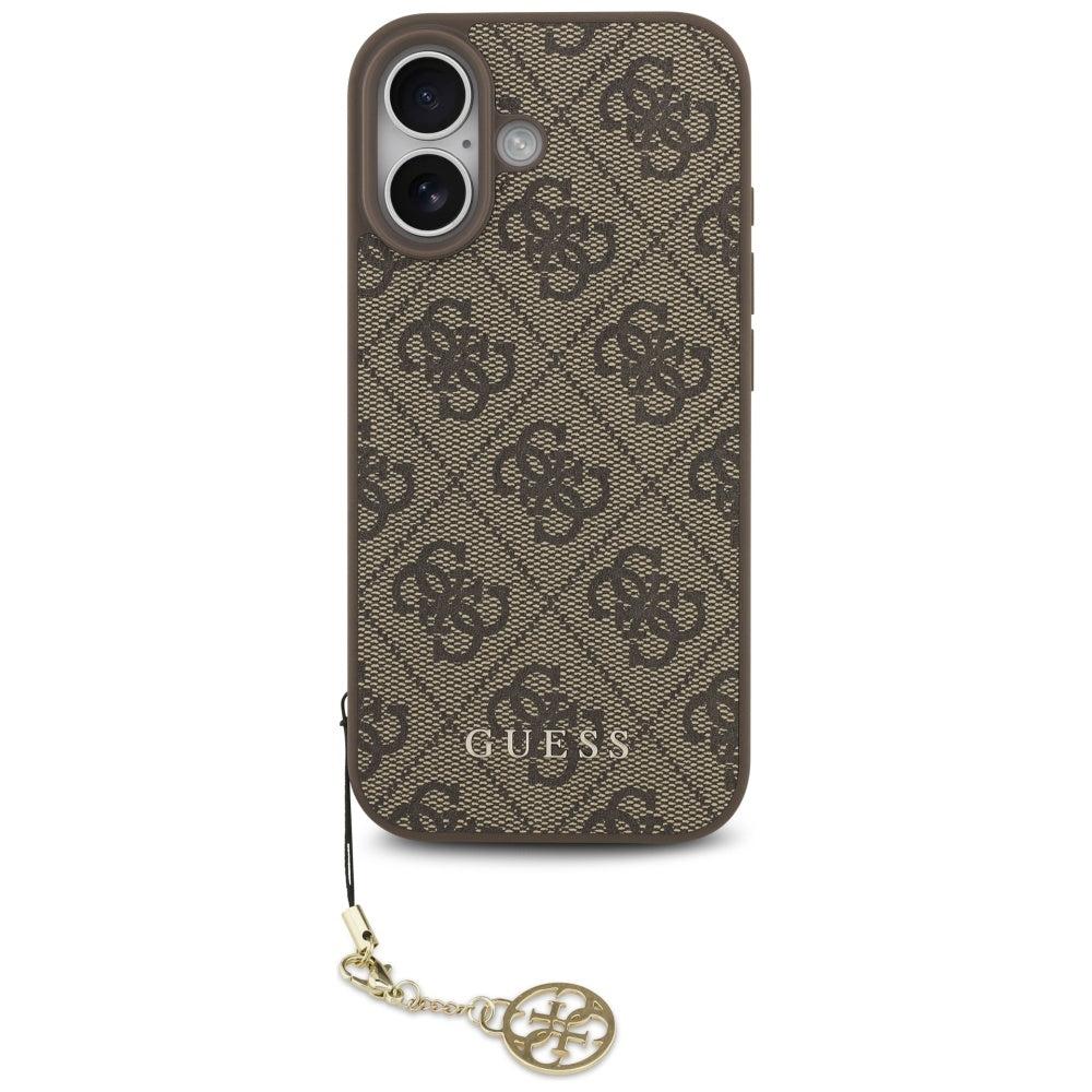 Funda MagSafe para Apple iPhone 17, Guess, 4G Charm Cradle, Marrón