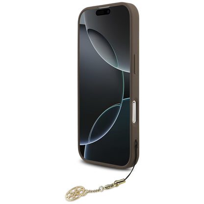 Funda MagSafe para Apple iPhone 17, Guess, 4G Charm Cradle, Marrón