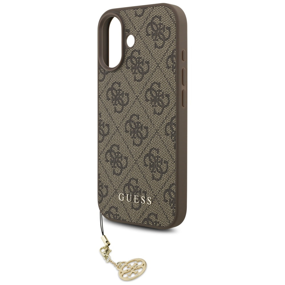 Funda MagSafe para Apple iPhone 17, Guess, 4G Charm Cradle, Marrón