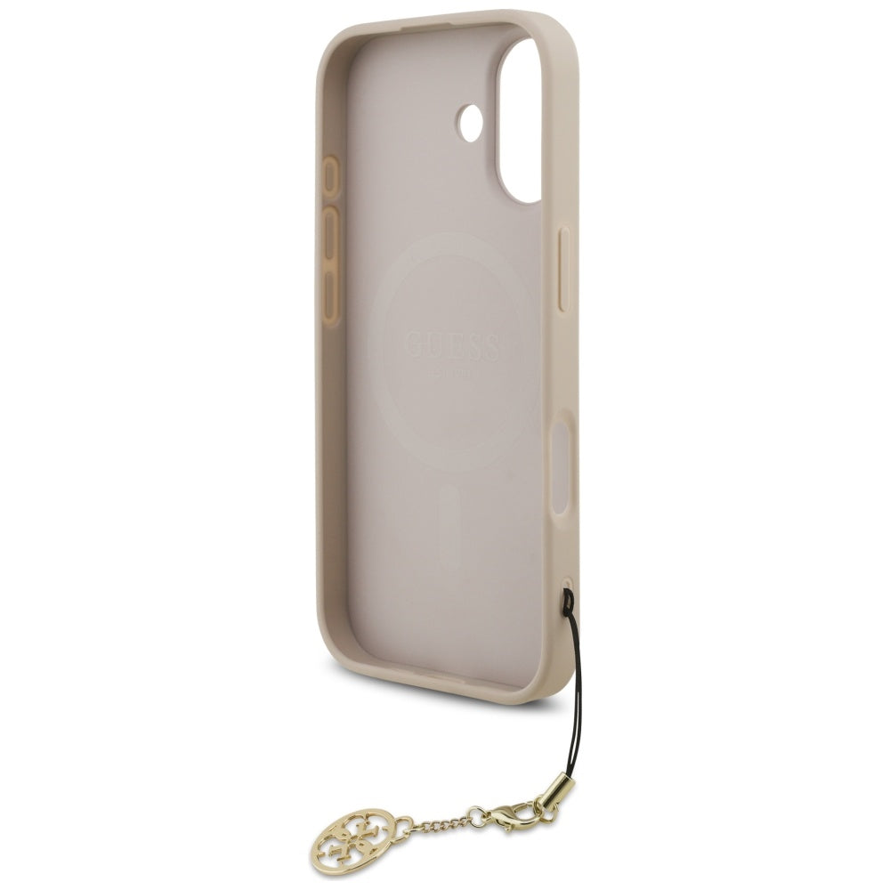 Funda MagSafe para Apple iPhone 17, Guess, 4G Charm Cradle, Rosa
