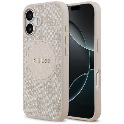 Funda MagSafe para Apple iPhone 17, Guess, 4G Circle Classic Logo, Rosa