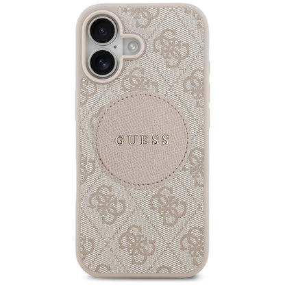 Funda MagSafe para Apple iPhone 17, Guess, 4G Circle Classic Logo, Rosa