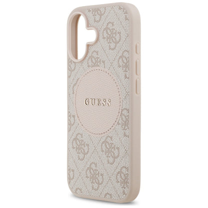 Funda MagSafe para Apple iPhone 17, Guess, 4G Circle Classic Logo, Rosa
