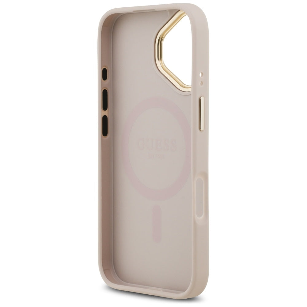 Funda MagSafe para Apple iPhone 17, Guess, 4G Classic, Rosa