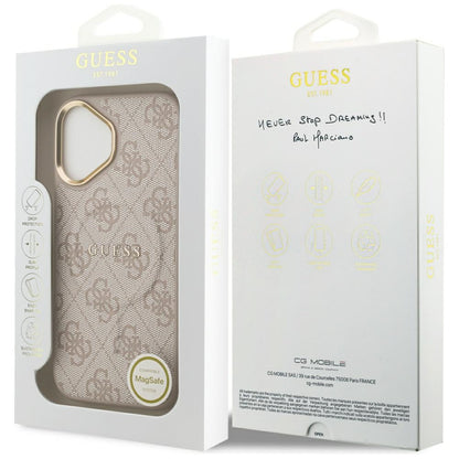 Funda MagSafe para Apple iPhone 17, Guess, 4G Classic, Rosa