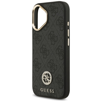 Funda MagSafe para Apple iPhone 17, Guess, 4G Strass Logo, Negra