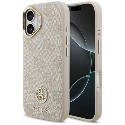 Funda MagSafe para Apple iPhone 17, Guess, 4G Strass Logo, Rosa