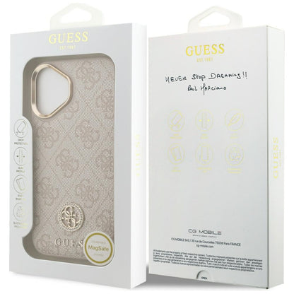 Funda MagSafe para Apple iPhone 17, Guess, 4G Strass Logo, Rosa