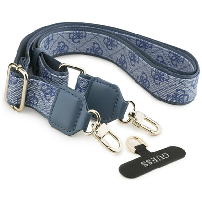 Funda MagSafe para Apple iPhone 17, Guess, 4G Strass Logo with Big Strap, Azul