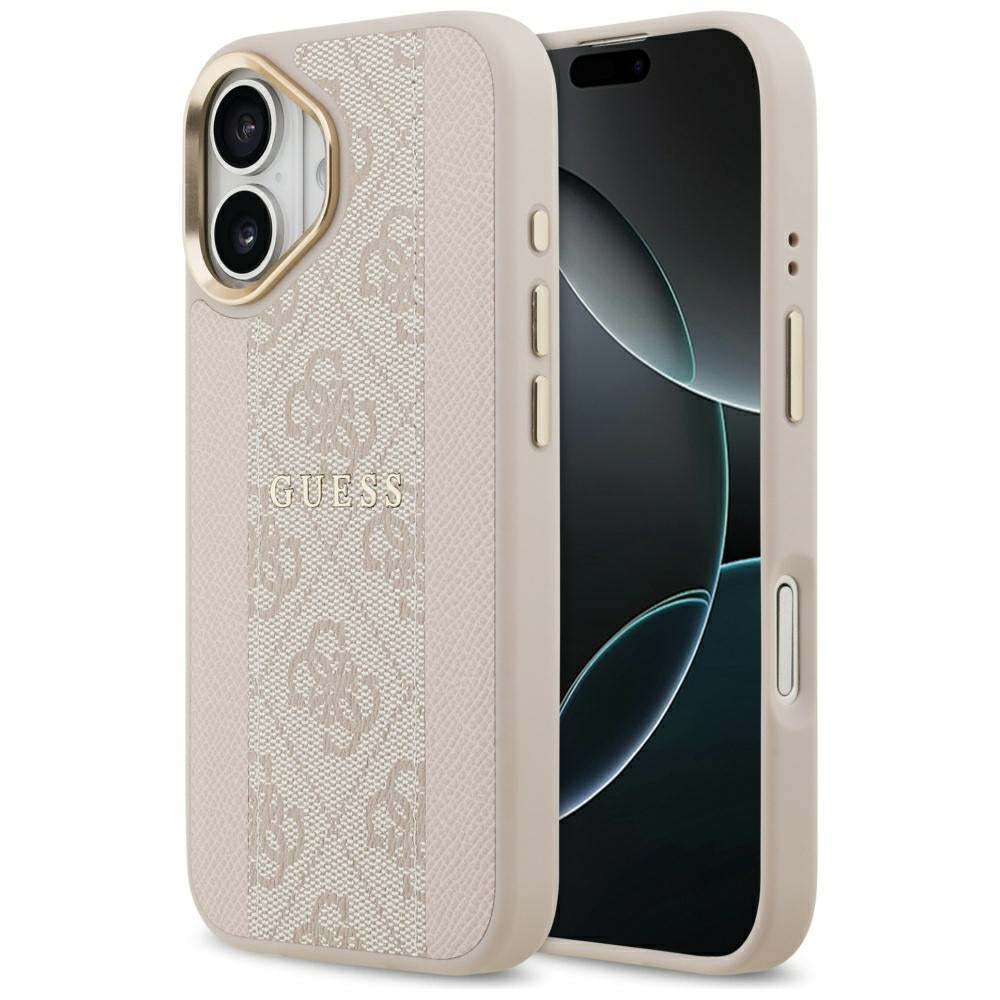 Funda MagSafe para Apple iPhone 17, Guess, 4G Stripe, Rosa