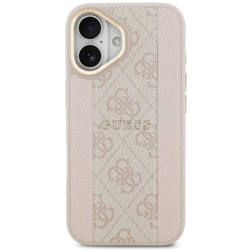 Funda MagSafe para Apple iPhone 17, Guess, 4G Stripe, Rosa