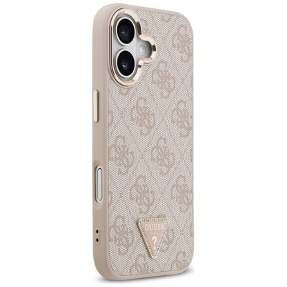 Funda MagSafe para Apple iPhone 17, Guess, Logo Triángulo 4G, Rosa Dorado