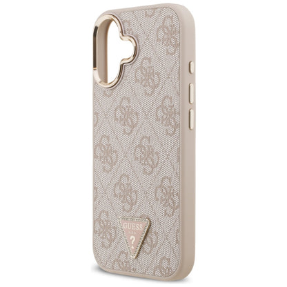 Funda MagSafe para Apple iPhone 17, Guess, Logo Triángulo 4G, Rosa Dorado