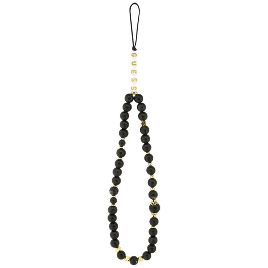 Funda MagSafe para Apple iPhone 17, Guess, Logo Triángulo 4G con Correa de Cordón, Negra