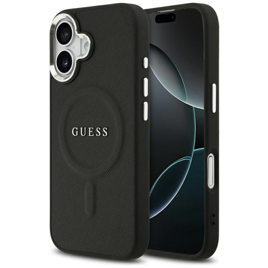 Funda MagSafe para Apple iPhone 17, Guess, Classic Logo, Negra