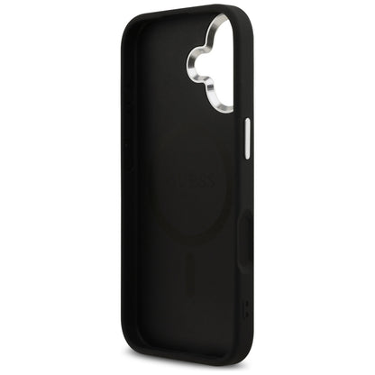 Funda MagSafe para Apple iPhone 17, Guess, Glitter Triangle Logo, Negra