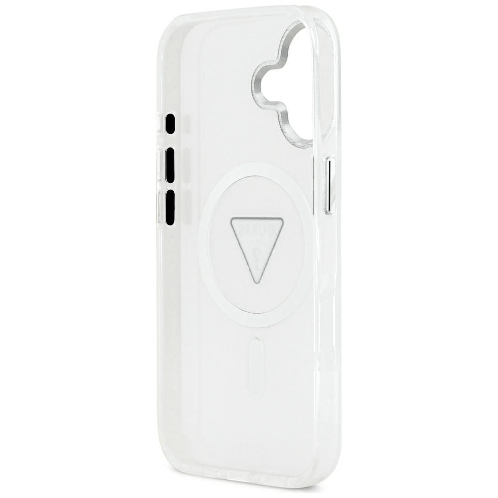 Funda MagSafe para Apple iPhone 17, Guess, Logo Triángulo Gradiente IML, Transparente