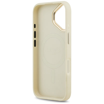 Funda MagSafe para Apple iPhone 17, Guess, Peony Hot Stamp, Beige
