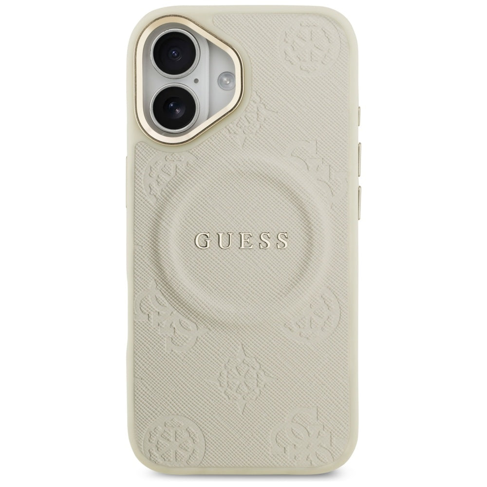 Funda MagSafe para Apple iPhone 17, Guess, Peony Hot Stamp, Beige