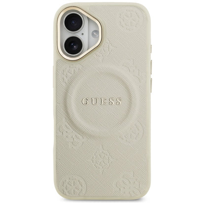 Funda MagSafe para Apple iPhone 17, Guess, Peony Hot Stamp, Beige