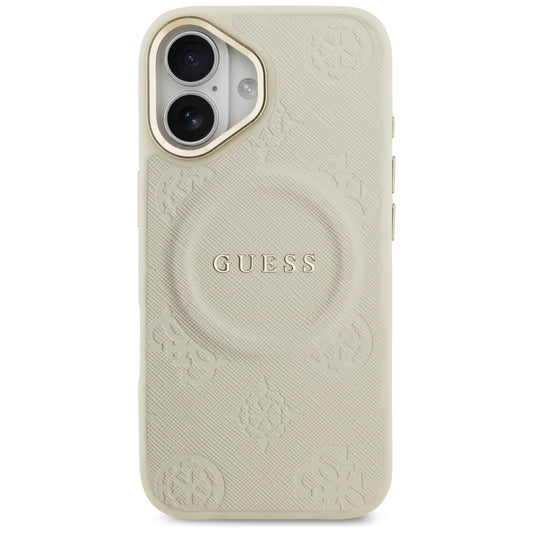 Funda MagSafe para Apple iPhone 17, Guess, Peony Hot Stamp, Beige