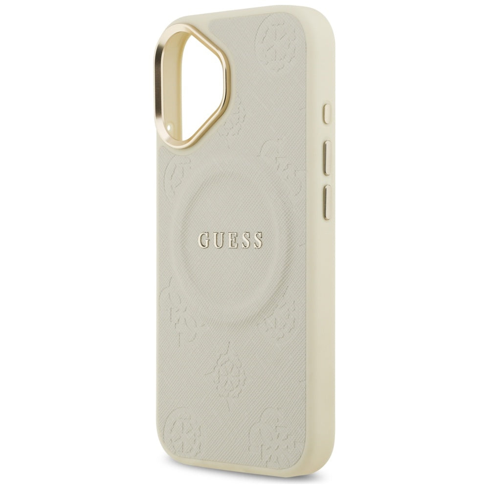 Funda MagSafe para Apple iPhone 17, Guess, Peony Hot Stamp, Beige