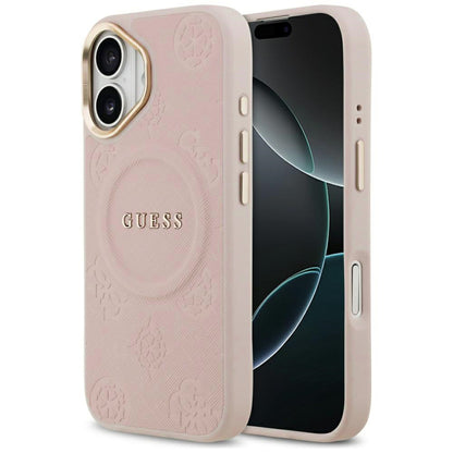Funda MagSafe para Apple iPhone 17, Guess, Peony Hot Stamp, Rosa