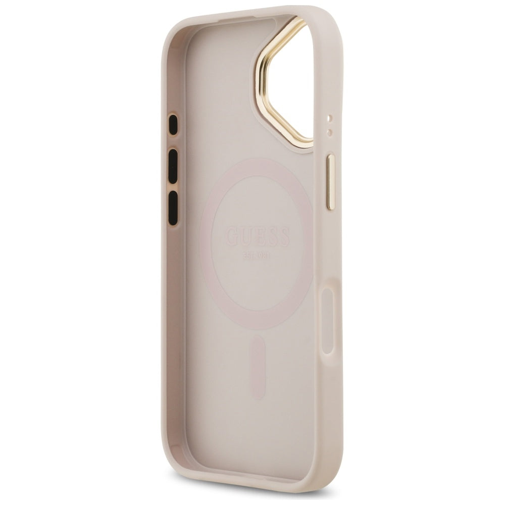 Funda MagSafe para Apple iPhone 17, Guess, Peony Hot Stamp, Rosa