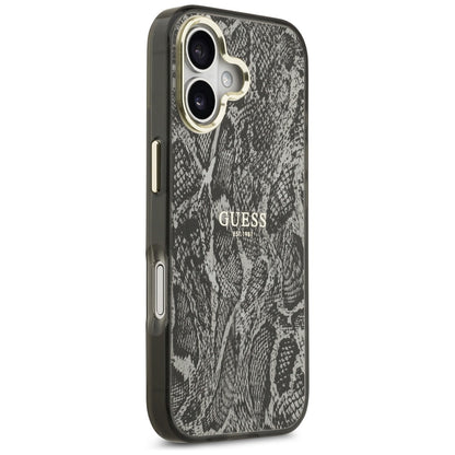 Funda MagSafe para Apple iPhone 17, Guess, Patrón Python, Negra
