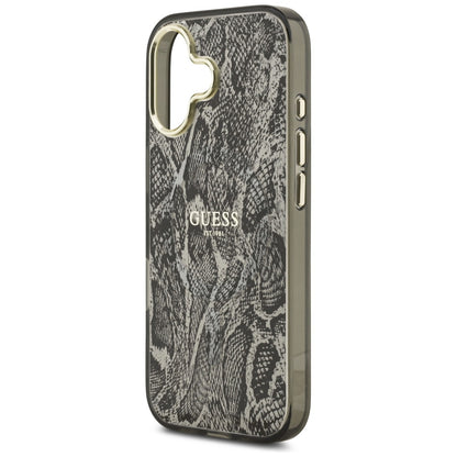 Funda MagSafe para Apple iPhone 17, Guess, Patrón Python, Negra