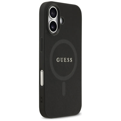 Funda MagSafe para Apple iPhone 17, Guess, Saffiano Classic Logo, Negra