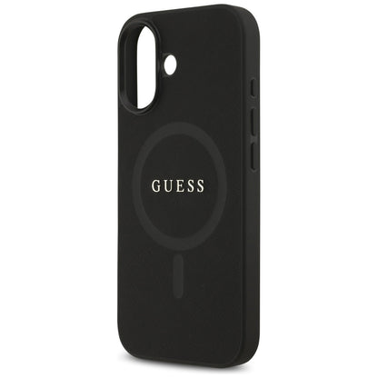Funda MagSafe para Apple iPhone 17, Guess, Saffiano Classic Logo, Negra
