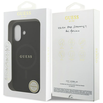 Funda MagSafe para Apple iPhone 17, Guess, Saffiano Classic Logo, Negra