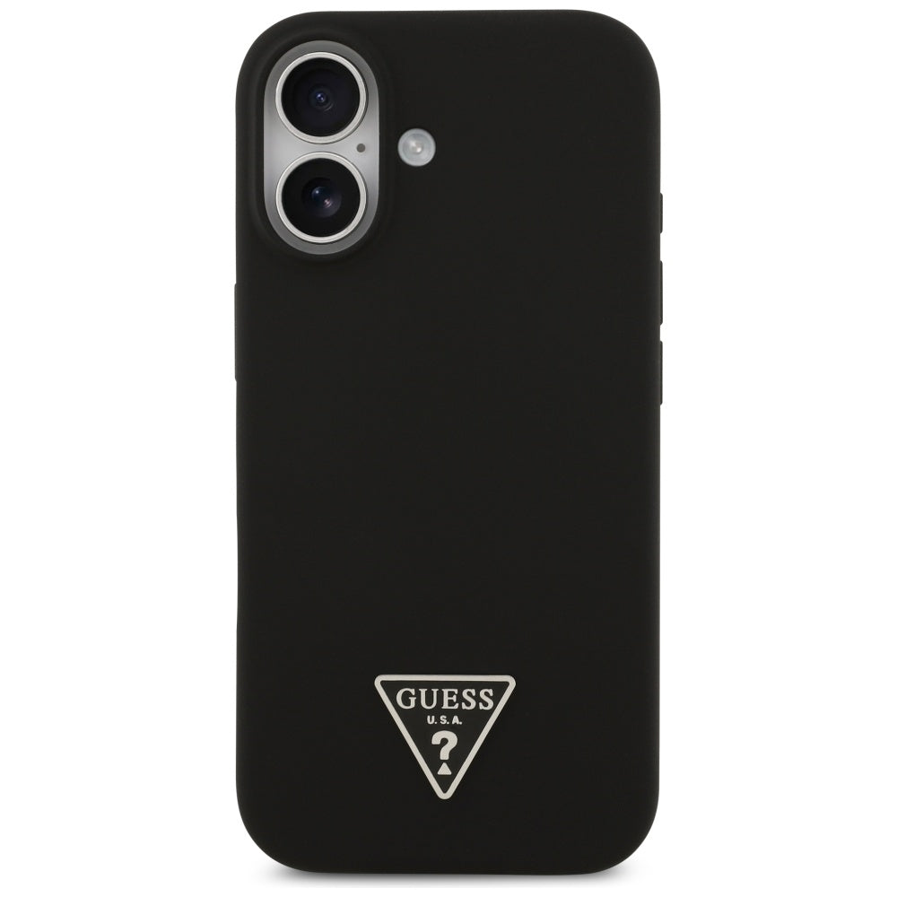 Funda MagSafe para Apple iPhone 17, Guess, Logo Triangular, Negra
