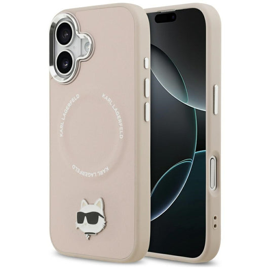 Funda MagSafe para Apple iPhone 17, Karl Lagerfeld, Choupette Pin, Rosa