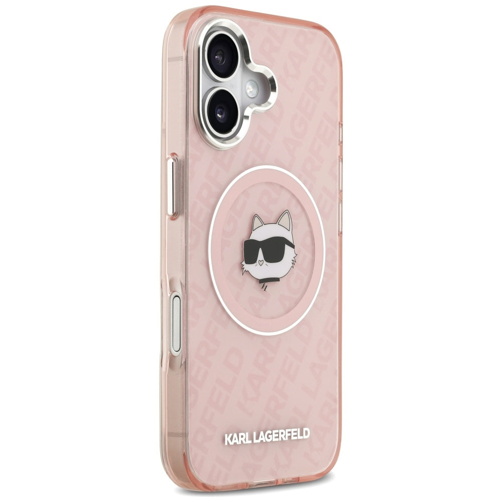 Funda MagSafe para Apple iPhone 17, Karl Lagerfeld, IML Choupette's Head, Rosa