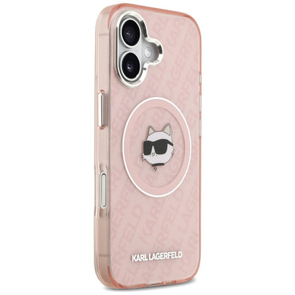 Funda MagSafe para Apple iPhone 17, Karl Lagerfeld, IML Choupette's Head, Rosa