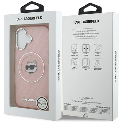 Funda MagSafe para Apple iPhone 17, Karl Lagerfeld, IML Choupette's Head, Rosa