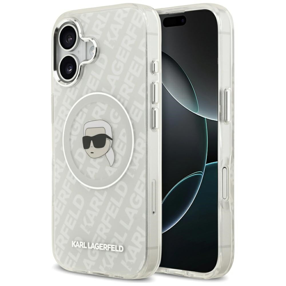 Funda MagSafe para Apple iPhone 17, Karl Lagerfeld, IML Karl's Head, Gris
