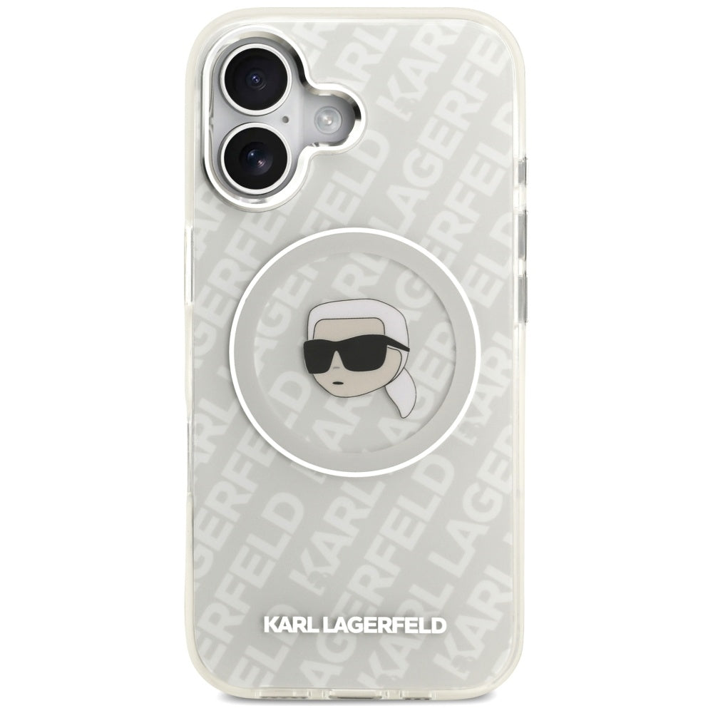 Funda MagSafe para Apple iPhone 17, Karl Lagerfeld, IML Karl's Head, Gris