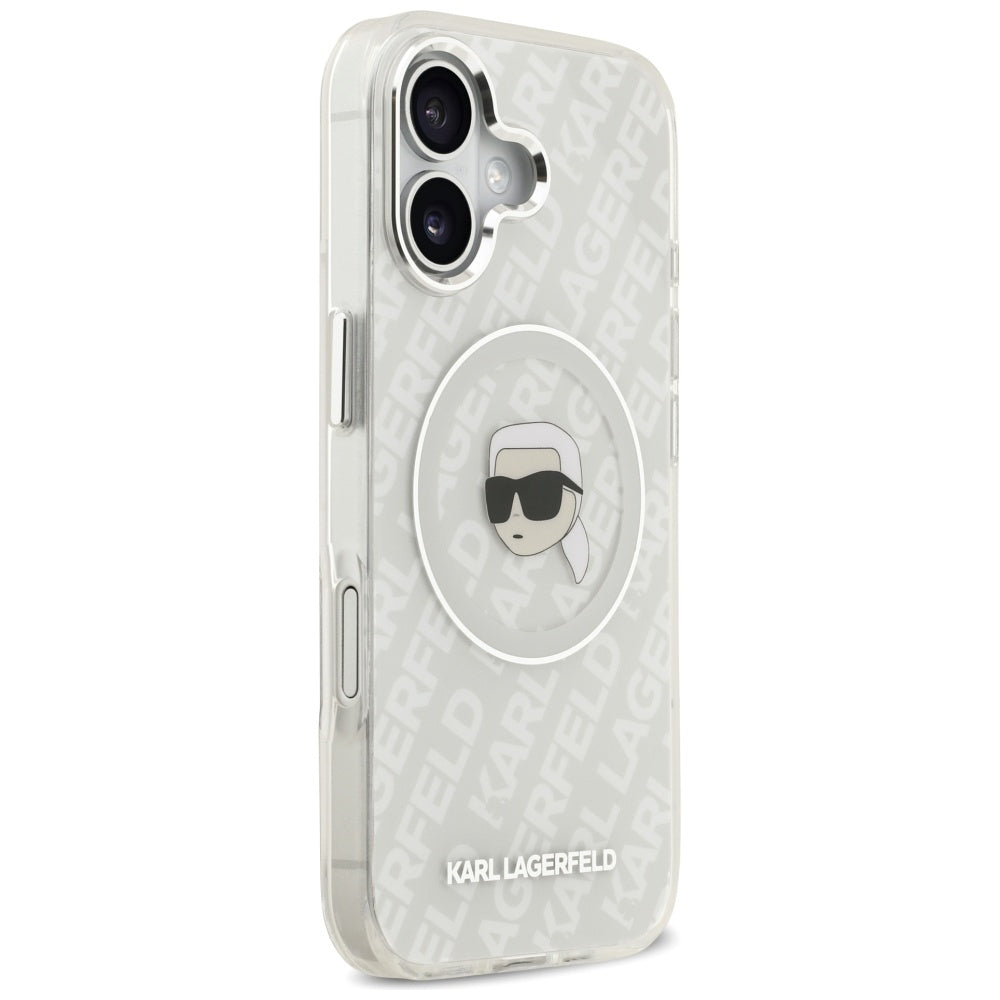 Funda MagSafe para Apple iPhone 17, Karl Lagerfeld, IML Karl's Head, Gris