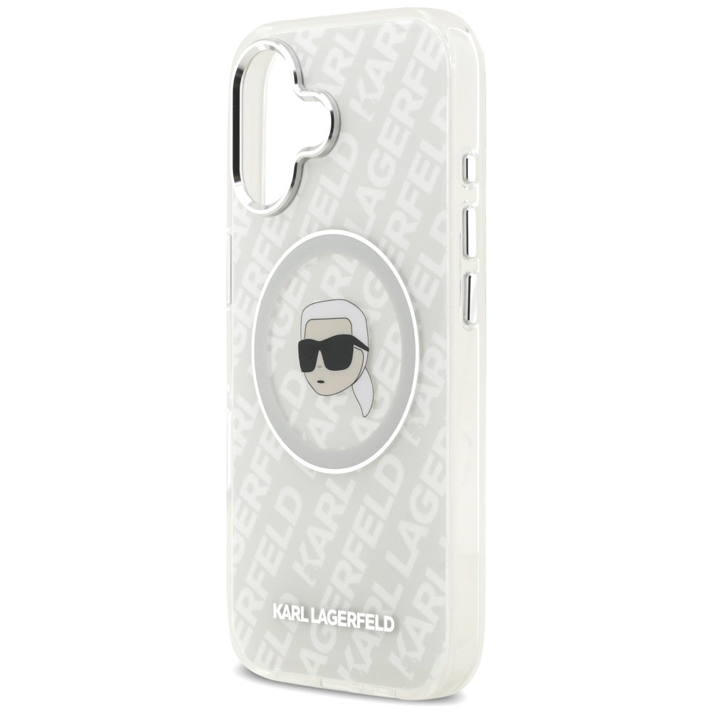 Funda MagSafe para Apple iPhone 17, Karl Lagerfeld, IML Karl's Head, Gris