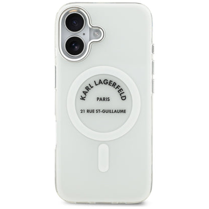 Funda MagSafe para Apple iPhone 17, Karl Lagerfeld, IML Logo RSG, Transparente