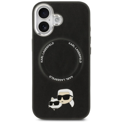 Funda MagSafe para Apple iPhone 17, Karl Lagerfeld, Karl & Choupette Pins, Negra